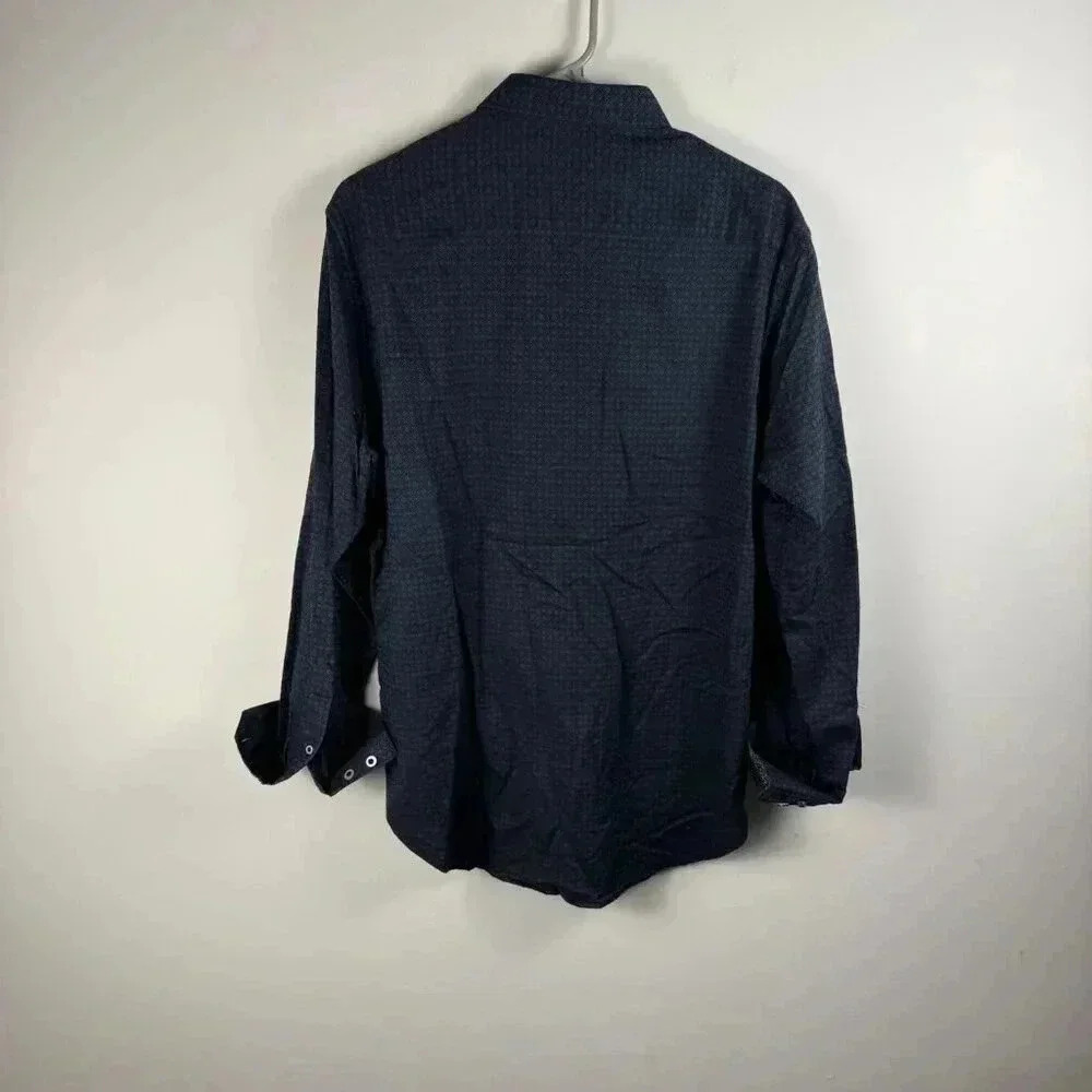 Robert Graham Flip Cuff Geometric Long Sleeve Medium - Picture 4 of 6